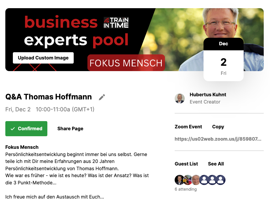 Heute um 10:00 Uhr beantwortet unser Business Expert Thomas Hoffmann alle Ihre Fragen zum Thema „Faktor Mensch“.